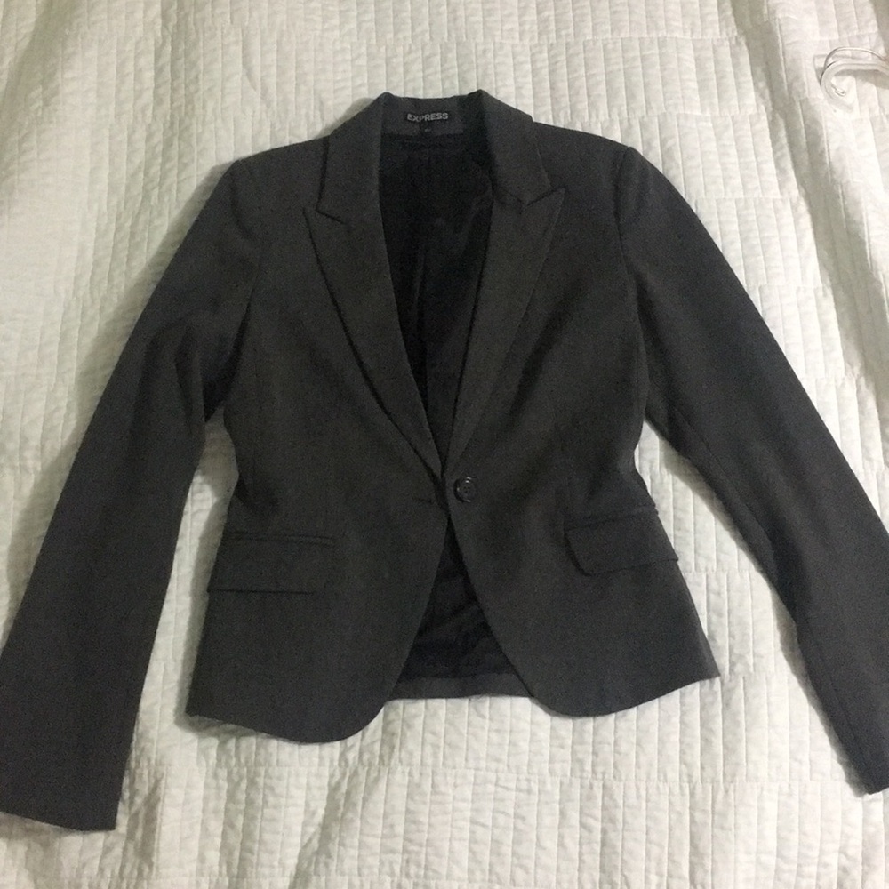 Express suit jacket blazer gray like new size 4